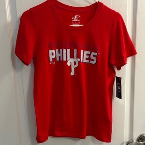 Logo Athletic Red Philadelphia Phillies Kids Tee